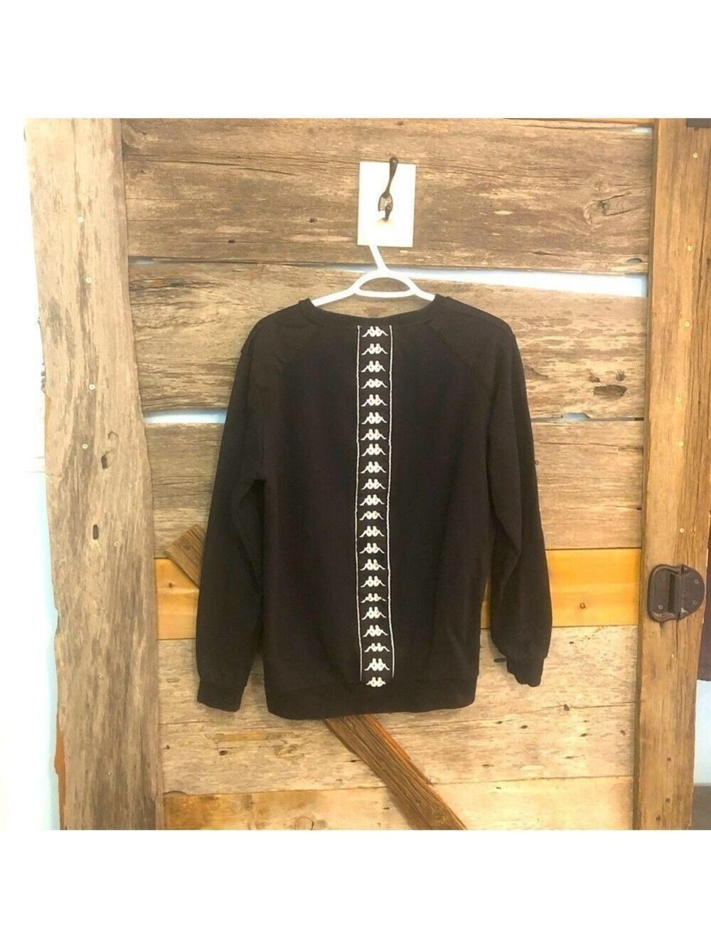 Kappa Size Med Black Logo Crew Neck Sweatshirt - Picture 3 of 6